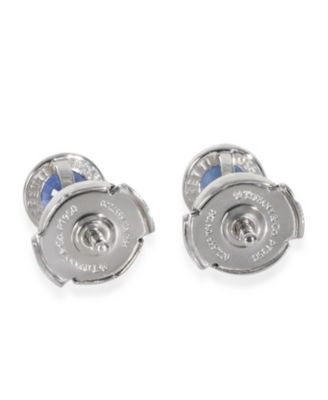 Platinum Sapphire Elsa Peretti Color By The Yard Earrings