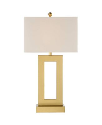 Marshall Modern Table Lamp with White Marble Riser 30" Tall Champagne Gold Oatmeal Shade for Bedroom Living Room Bedside Nightstand House