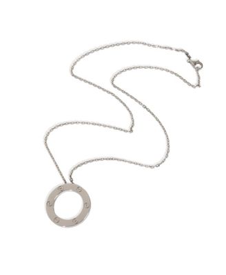 White Gold  Love Necklace