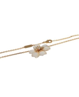 Yellow Gold Mother Of Pearl and Diamond Mini Model Rose de Noel