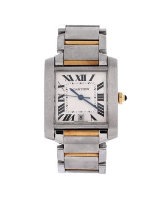 Tank Francaise Automatic Watch in Stainless Steel and Gold 28mm