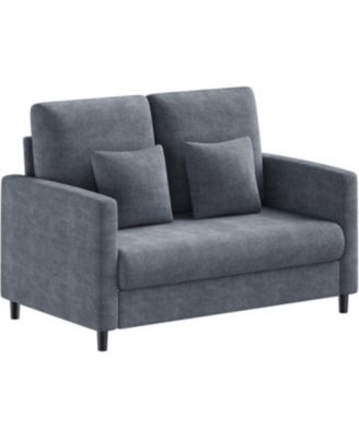 51" Loveseat Sofa, Teddy Fabric Small Couch for Living Room and Small Spaces
