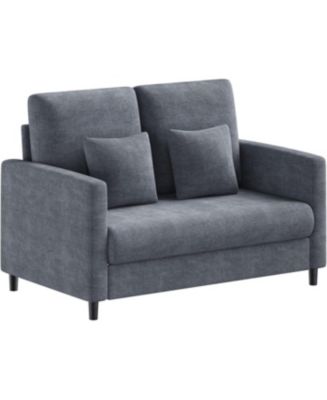 gaomon 51" Loveseat Sofa, Teddy Fabric Small Couch for Living Room and ...