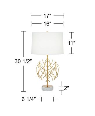 Johan Modern Table Lamp 30 1/2" Tall Sculptural Gold Open Grid Metal Drum Shade Bedroom Living Room Bedside Nightstand
