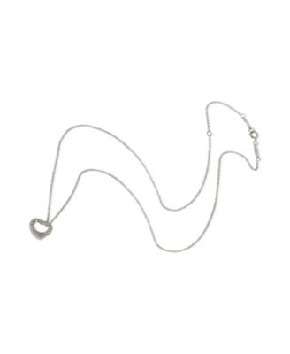 Platinum Diamond Elsa Peretti Open Heart Pendant