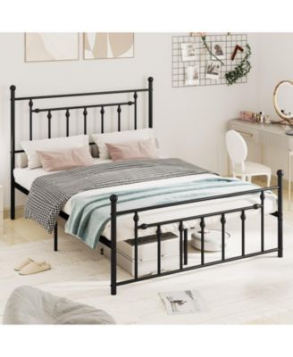 Heavy-duty Metal Bed Frame with Headboard