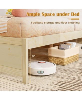 Bed Frame with 2 Rolling Storage Drawers