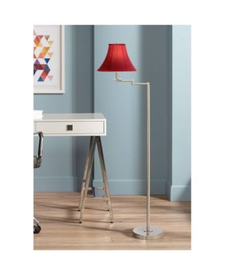 Modern Swing Arm Floor Lamp Tall Brushed Nickel for Living Room Reading Bedroom Office