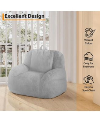 Large Bean Bag Chair with Filling, Soft Floor Sofa for Living Room and Bedroom