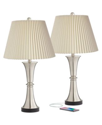 Seymore Modern Touch Table Lamps 26" High Set of 2 with USB Charging Port LED for Bedroom Living Room House Desk