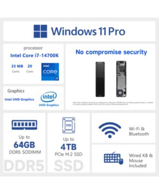 Z2 Workstation Desktop Intel Core i7 64GB RAM Intel UHD Graphics 1TB SSD Storage Windows 11 Pro