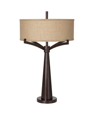 31.5" Tall Rustic Farmhouse Table Lamp with USB Charging Port