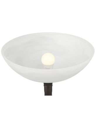 Tucson 71 1/4"H Hammered Bronze Alabaster Glass Torchiere Floor Lamp