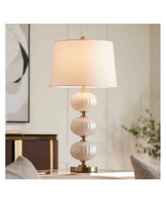 Possini Euro Grace 30"H Pearl Fluted Glass Table Lamp Set of 2