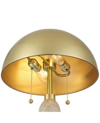 Possini Euro Chanterelle 24 1/2" Faux Stone Dome Table Lamp Set of 2