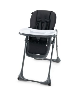 Toddler High Chair w/ 7 Height and 3 Footrest Adjustable Cup holder 2 Wheels