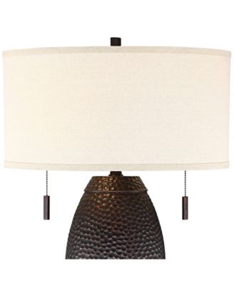 Noah 31" Tall Vase Farmhouse Rustic End Table Lamps Set of 2