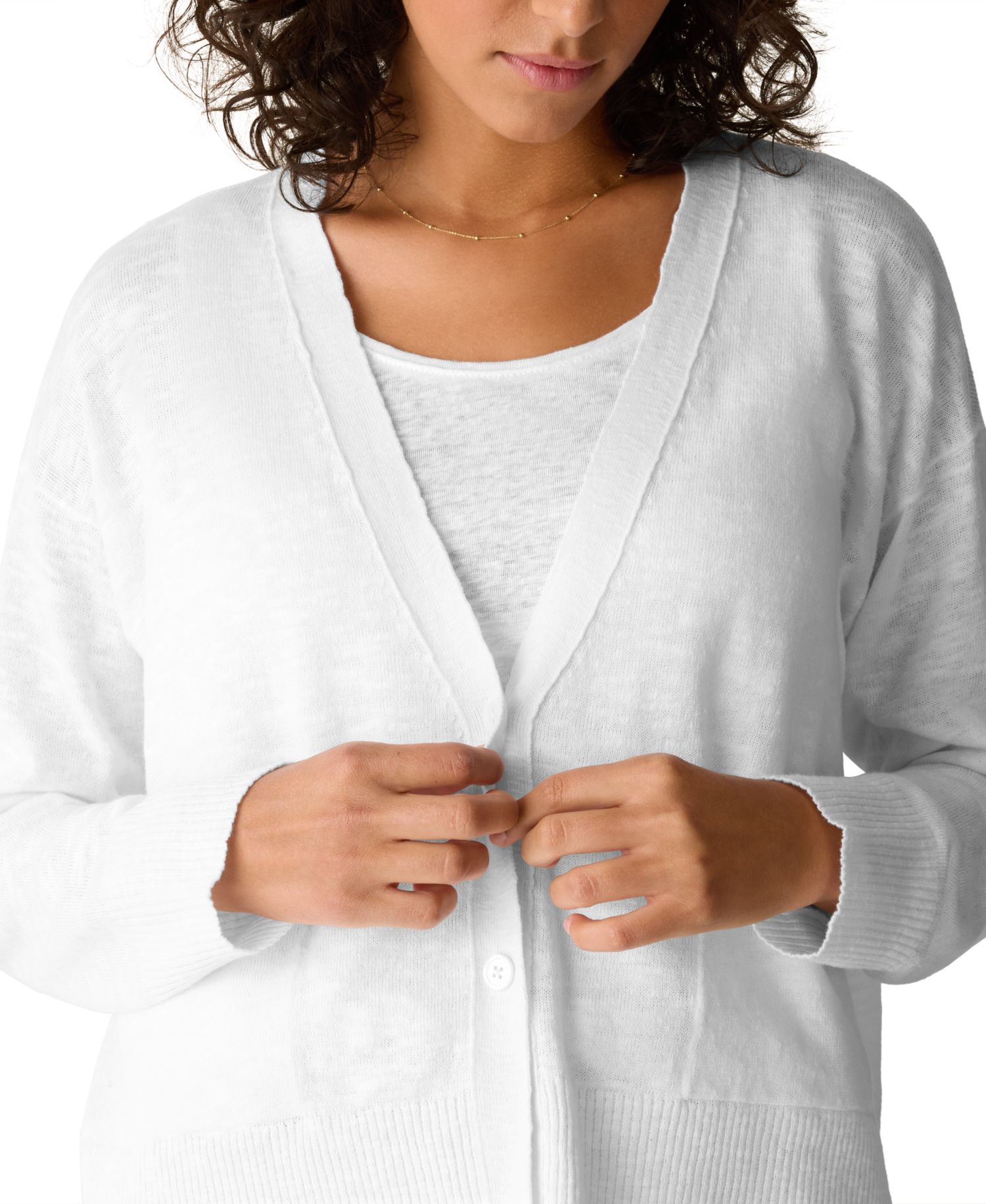 Women's V-Neck Long-Sleeve Cardigan Sweater