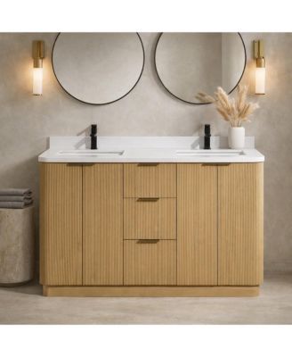 Calamigo 55" Bathroom Vanity Oak