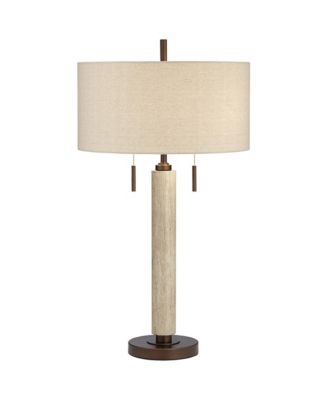 Mid-Century Modern Table Lamp with USB Charging Port 28.5" Tall