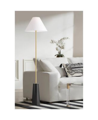 Bamba Modern 61 3/4" Tall Standing Floor Lamp Skinny Gold Metal Brass Finish Living Room Bedroom House