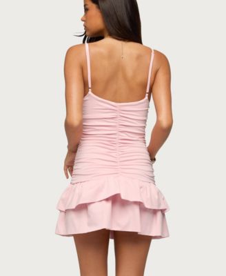 Women's Carinne Ruched Peplum Mini Dress