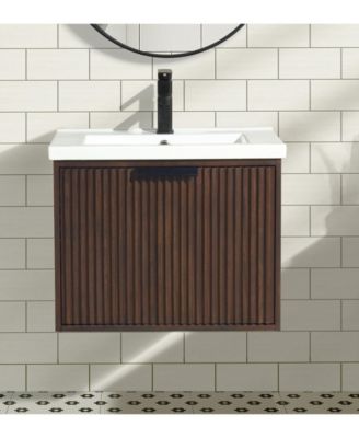 Diego 24" Floating Bathroom Vanity Walnut