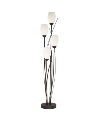 Jareth Modern Industrial 73" Tall Tulip Floor Lamp with Smart Socket 4-Light Glass