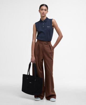 Women's Bowford Sleeveless Rib Collared Polo Top