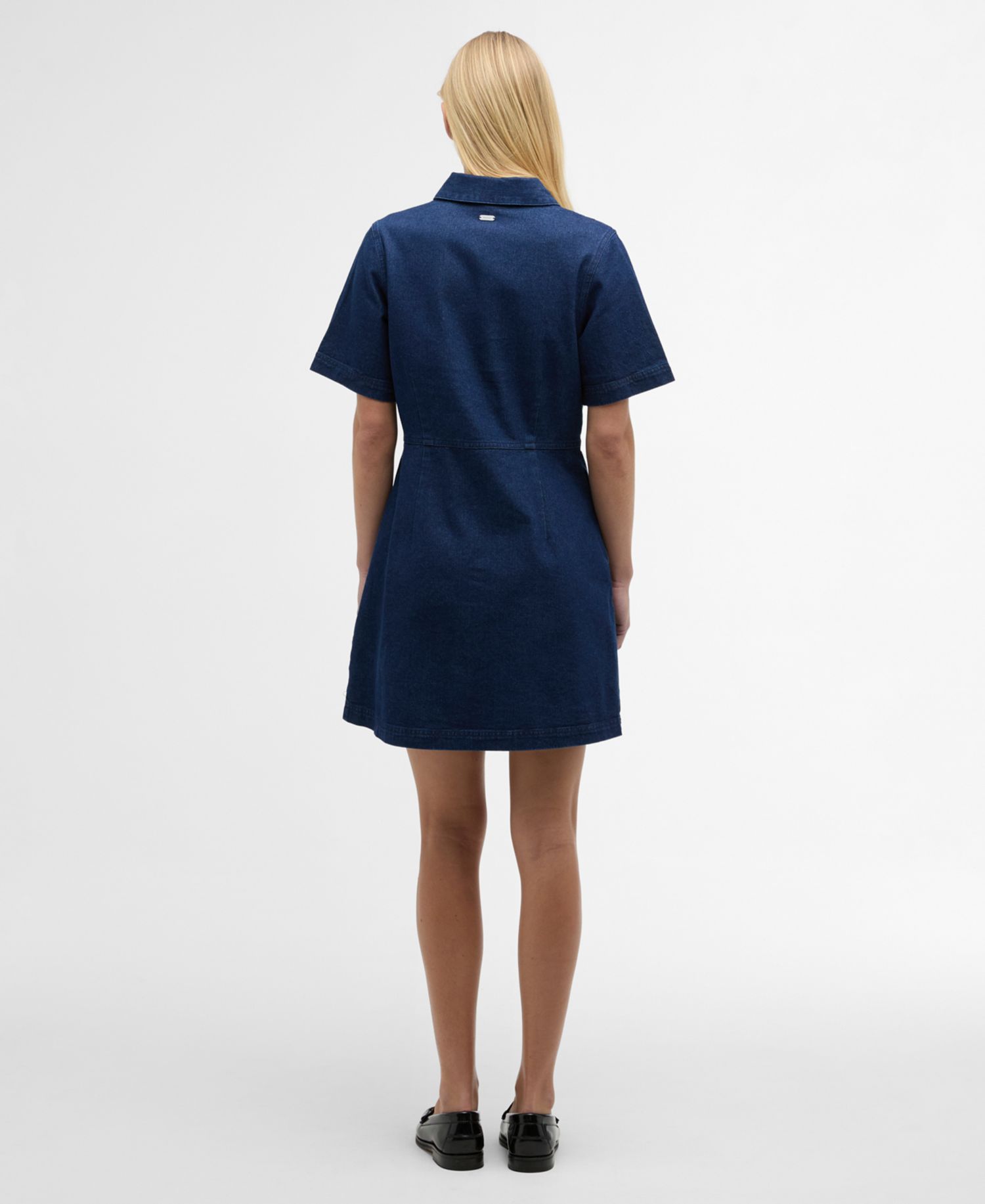 Women's Maia Pointed-Collar Mini Denim Dress