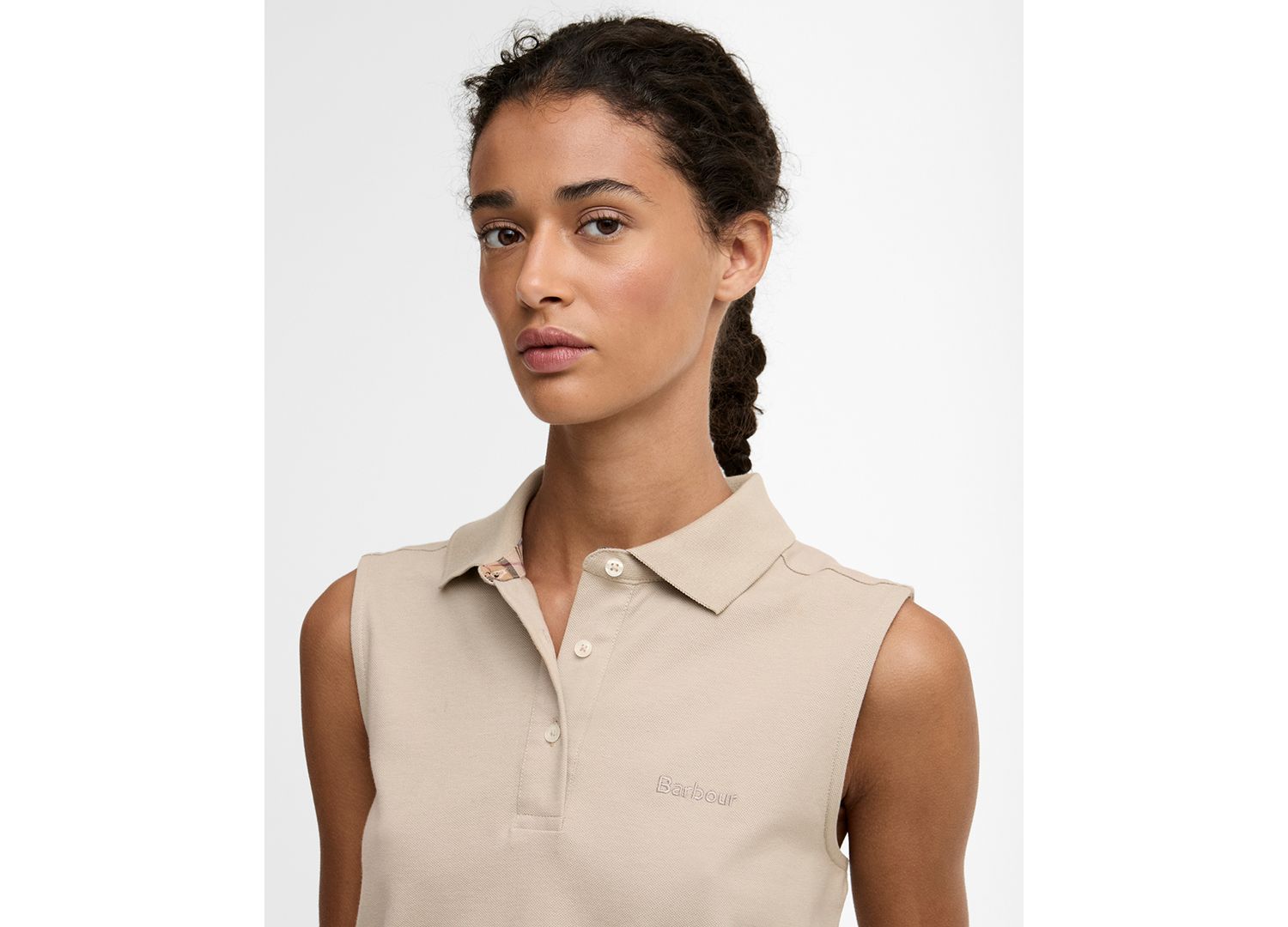 Women's Bowford Ribbed Collar Polo Top