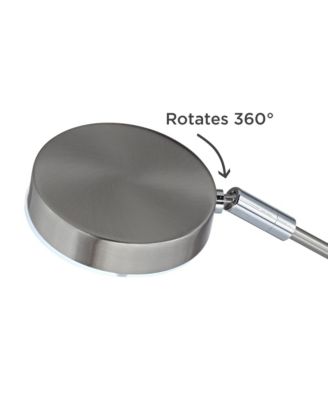 Jarrett 19" High Small Modern Desk Lamps Set of 2 Adjustable LED Satin Nickel Finish Metal Home Office