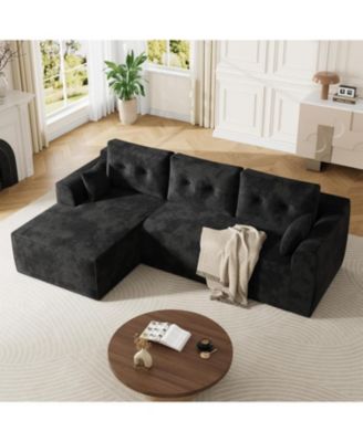 105" Modular Sectional Sofa, Cloud Couch with Chaise, Deep Seat Sofa Bed, No Assembly