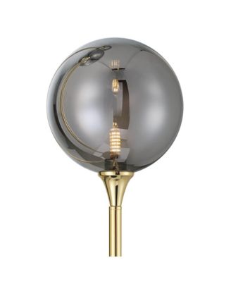 Arielle Mid Century Modern 67" Tall Standing Floor Lamp Tree Metal Brass Finish Bubble Glass  Shade