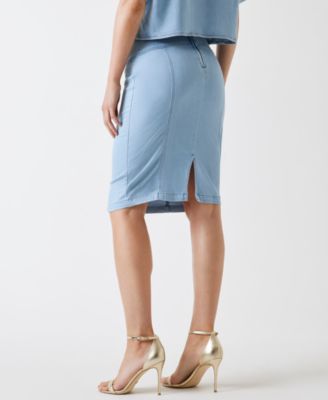 Women's Hassie Pencil Knee-Length Denim Skirt