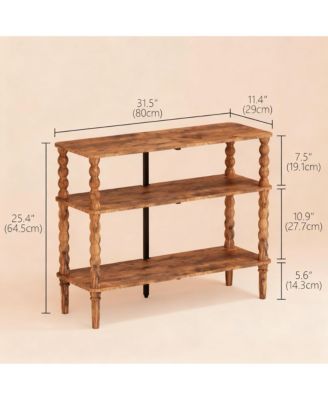 Shoe Rack 3 Tier Solid Wood Organizer Closet Entryway Stackable