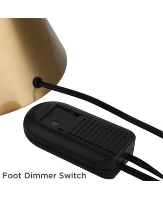 Piazza Modern Torchiere Floor Lamp with Gold Riser 78" Tall Brass Metal Glass Shade for Living Room Bedroom Office