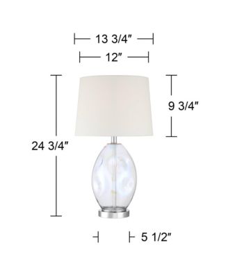 Daniella 24 3/4" High Clear Iridescent Glass Table Lamp Set of 2