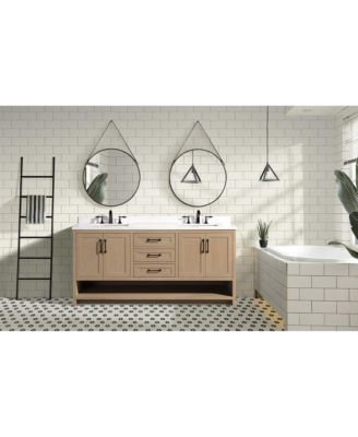 Venice 72" Bathroom Vanity Oak