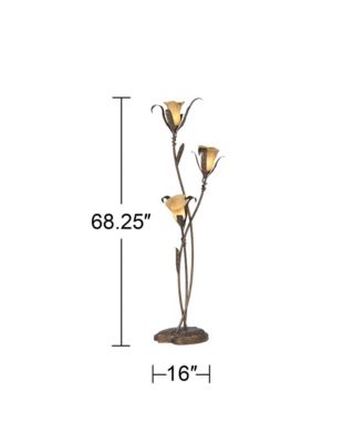 Intertwined Lilies Rustic Farmhouse 68 1/4" Tall Floor Lamp Smart Socket