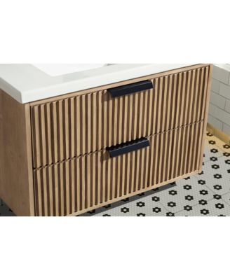 Diego 30" Floating Bathroom Vanity Weathered Fir