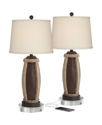 Parker Industrial Table Lamps Set of 2 with Round Risers 30" Tall