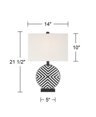 Fraser Ceramic Disc Table Lamp with Dimmer