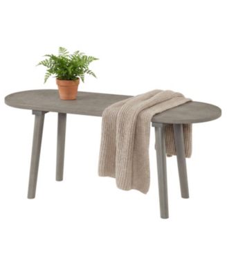 Solid Wood Farmhouse Dining Bench with Rubber Wood Legs