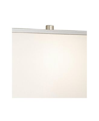 Evan Modern Table Lamps 28 1/2" Tall Set of 2 Brushed Nickel with USB Charging Port Table Top Dimmers Rectangular Shade for Bedroom