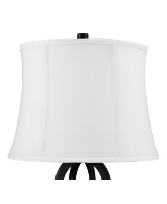 Marcel Industrial Table Lamps 24 1/4" High Set of 2 with USB Charging Port and Nightlight LED Shade for Bedroom Bedside Desk