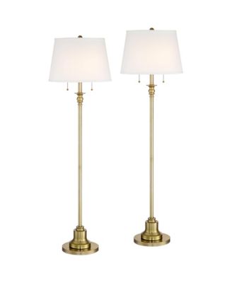 Spenser Traditional 58" Tall Standing Floor Lamps Set of 2 Lights Pull Chain