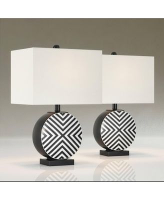 Fraser Ceramic Disc Table Lamp Set of 2