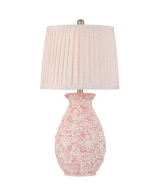 Buttercup 25"H Flowers Ceramic Table Lamp with Dimmer