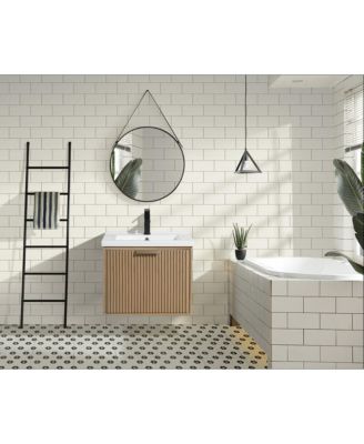 Diego 24" Floating Bathroom Vanity Oak